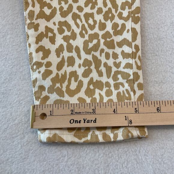 J Crew Jeans Pants Womens Size 28 Leopard Animal 10” High Rise Toothpick NEW - Picture 16 of 16
